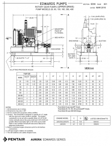 Edwards Pumps Diesel Drive Dimensions