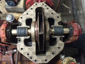 repaired fire pump packing